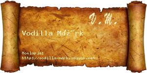 Vodilla Márk névjegykártya